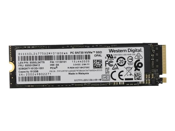 Lenovo - SSD - 512 GB - intern - M.2 2280 - PCIe 3.0 x4