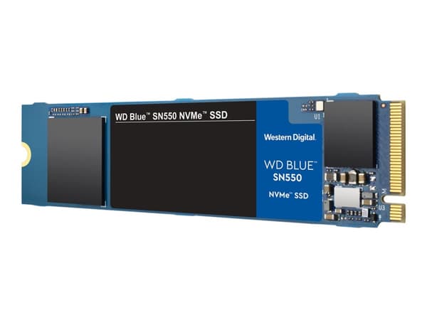 WD Blue SN550 NVMe SSD WDS250G2B0C - SSD - 250 GB - inbyggd - M.2 2280 - PCIe 3.0 x4 (NVMe) - för Intel Next Unit of Computing 11 Essential Kit - NUC