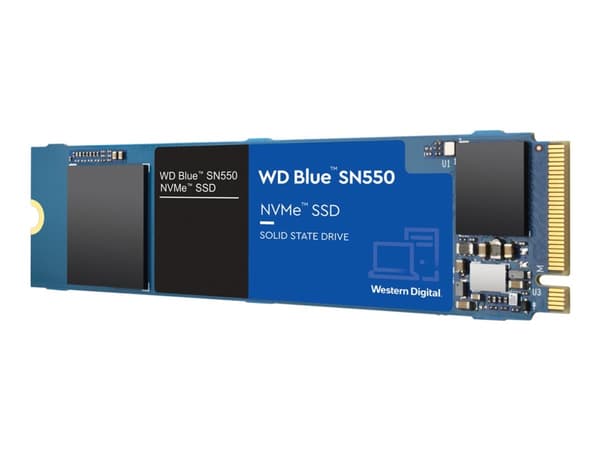 WD Blue SN550 NVMe SSD WDS250G2B0C - SSD - 250 GB - inbyggd - M.2 2280 - PCIe 3.0 x4 (NVMe) - för Intel Next Unit of Computing 11 Essential Kit - NUC