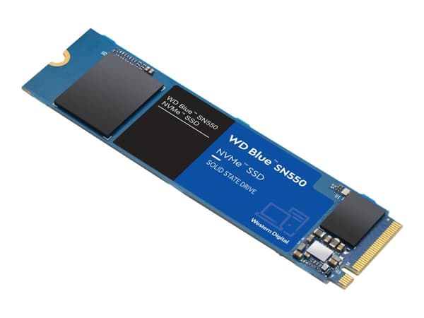 WD Blue SN550 NVMe SSD WDS250G2B0C - SSD - 250 GB - inbyggd - M.2 2280 - PCIe 3.0 x4 (NVMe) - för Intel Next Unit of Computing 11 Essential Kit - NUC