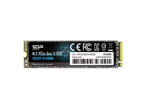 SILICON POWER P34A60 - SSD - 512 GB - inbyggd - M.2 2280 - PCIe 3.0 x4 (NVMe)