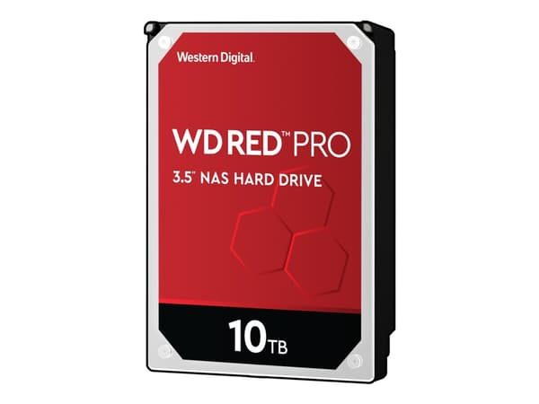 WD Red Pro WD102KFBX - Hårddisk - 10 TB - intern - 3,5" - SATA 6Gb/s - 7200 rpm - buffert: 256 MB