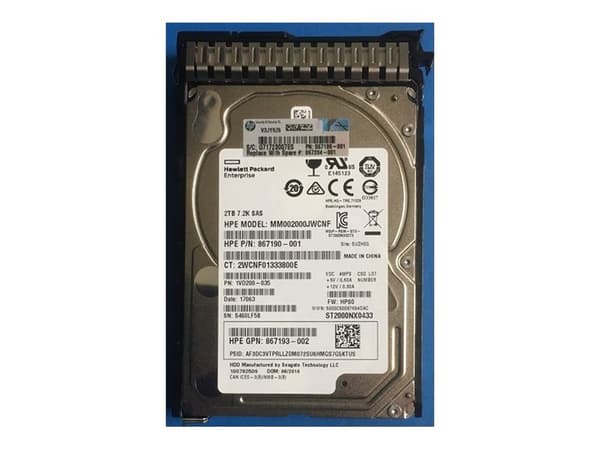 HPE SPS-DRV HDD 2TB 12G 7,2K SFF SAS SC (867204-001)