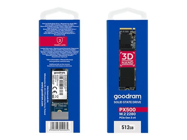 GOODRAM PX500 - SSD - 256 GB - inbyggd - M.2 2280 - PCIe 3.0 x4 (NVMe)