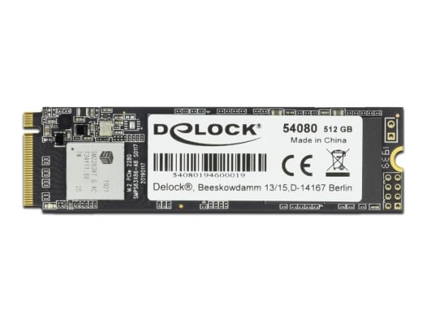 Delock M.2 SSD - SSD - 512 GB - inbyggd - M.2 2280 - PCIe 3.0 x4 (NVMe)