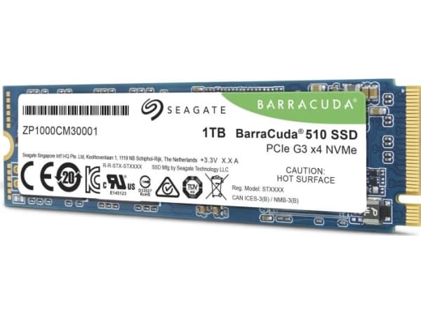 Seagate BarraCuda 510 M.2 1000 GB PCI Express 3.0 3D TLC NVMe