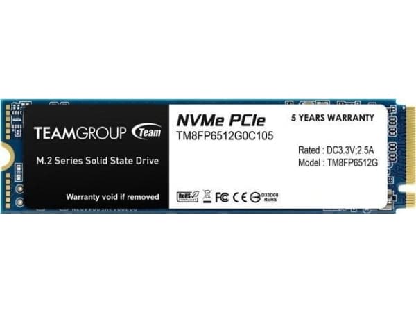 Team Group MP33 - SSD - 512 GB - intern - M.2 2280 - PCIe 3.0 x4 (NVMe) - blå/svart