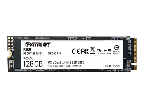 Patriot P300 - SSD - 128 GB - intern - M.2 2280 - PCIe 3.0 x4 (NVMe)