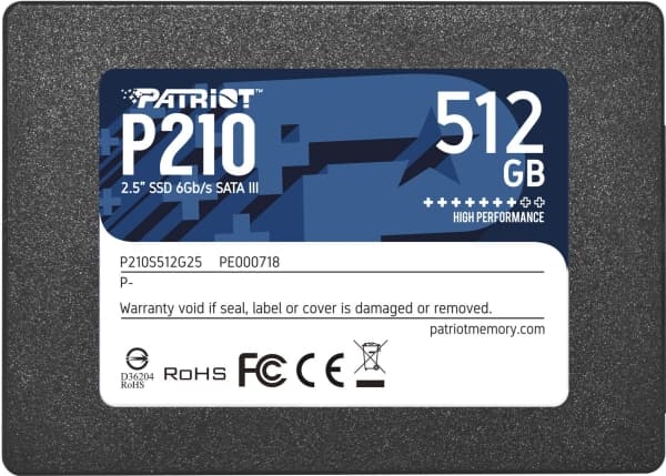 Patriot P210 - SSD - 512 GB - intern - 2.5" - SATA 6Gb/s
