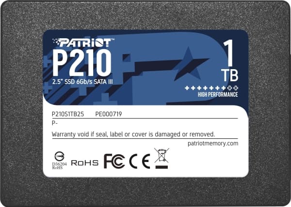 Patriot P210 - SSD - 1 TB - inbyggd - 2.5" - SATA 6Gb/s