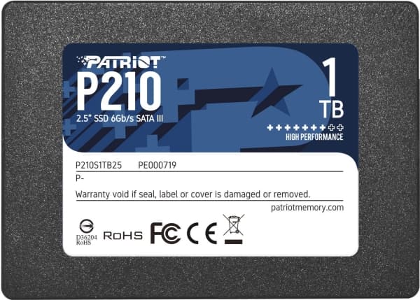 Patriot P210 - SSD - 1 TB - inbyggd - 2.5" - SATA 6Gb/s