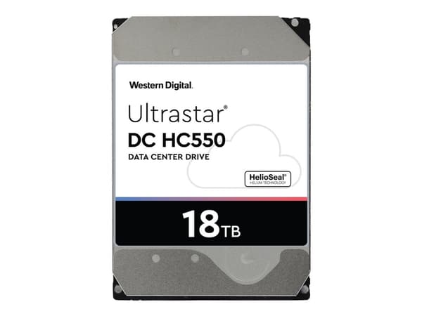 WD Ultrastar DC HC550 WUH721818ALE6L4 - Harddisk - 18 TB - intern - 3,5" - SATA 6 Gb/s - 7200 rpm - buffer: 512 MB