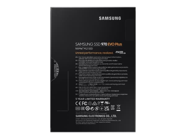 Samsung 970 EVO Plus MZ-V7S1T0BW - SSD - krypterat - 1 TB - inbyggd - M.2 2280 - PCIe 3.0 x4 (NVMe) - buffert: 1 GB - 256 bitars AES - TCG Opal Encry