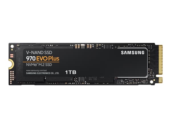 Samsung 970 EVO Plus MZ-V7S1T0BW - SSD - krypterat - 1 TB - inbyggd - M.2 2280 - PCIe 3.0 x4 (NVMe) - buffert: 1 GB - 256 bitars AES - TCG Opal Encry