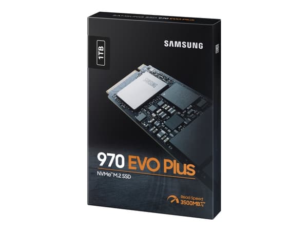Samsung 970 EVO Plus MZ-V7S1T0BW - SSD - krypterat - 1 TB - inbyggd - M.2 2280 - PCIe 3.0 x4 (NVMe) - buffert: 1 GB - 256 bitars AES - TCG Opal Encry