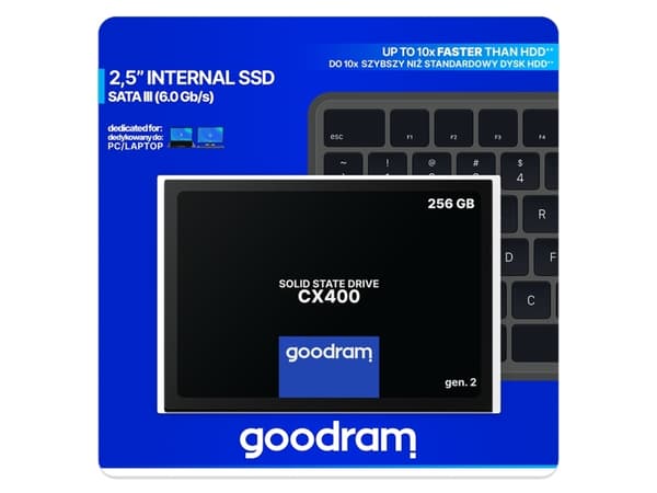 GOODRAM CX400 - Gen 2 - SSD - 256 GB - inbyggd - 2.5" - SATA 6Gb/s