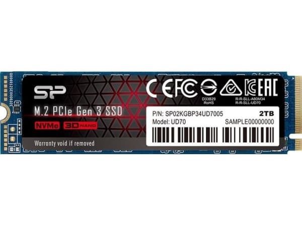 Silicon Power SP02KGBP34UD7005, 2000 GB, M.2, 3400 MB/s