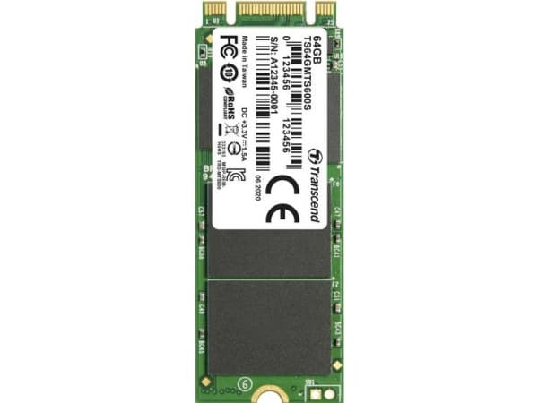 Transcend MTS600S - SSD - 64 GB - inbyggd - M.2 2260 - SATA 6Gb/s