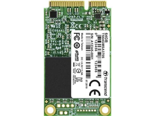 Transcend TS64GMSA370S, 64 GB, mSATA, 520 MB/s, 6 Gbit/s