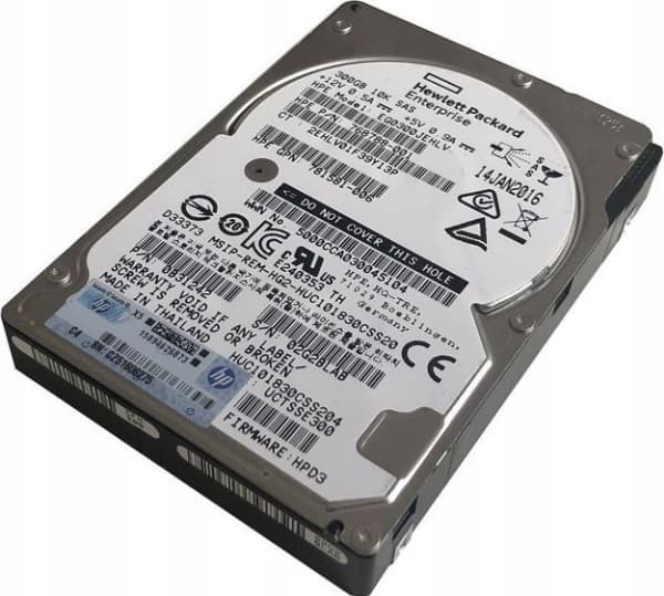 HPE Enterprise - Hårddisk - 300 GB - hot-swap - 2,5" SFF - SAS 12Gb/s - 10000 rpm - med HPE SmartDrive-hållare - för Modular Smart Array 1040, 2040,