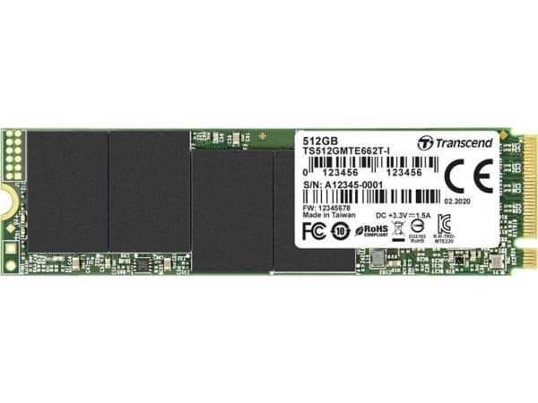 Transcend MTE662T - SSD - 512 GB - intern - M.2 2280 (dobbelsidig) - PCIe 3.0 x4 (NVMe)