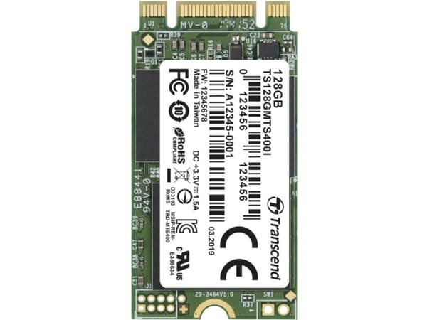 Transcend MTS400I, 128 GB, M.2, 530 MB/s, 6 Gbit/s