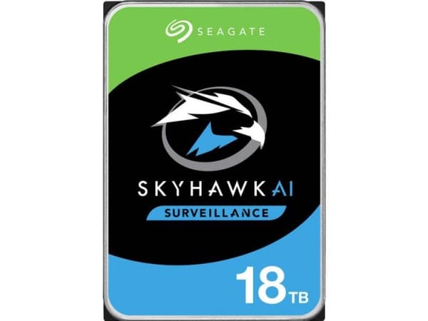 Seagate SkyHawk AI ST18000VE002 - Harddisk - 18 TB - intern - 3.5" - SATA 6Gb/s - buffer: 256 MB - med 3-års Seagate Rescue Data Recovery