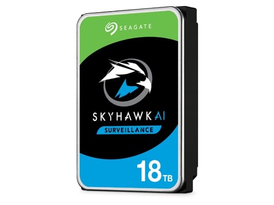 Seagate SkyHawk AI ST18000VE002 - Harddisk - 18 TB - intern - 3.5" - SATA 6Gb/s - buffer: 256 MB - med 3-års Seagate Rescue Data Recovery