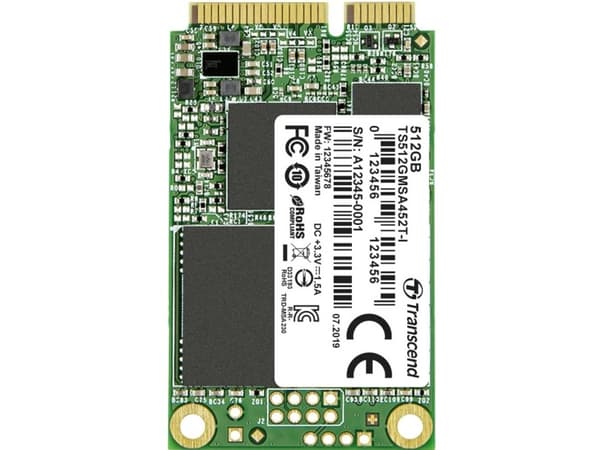 Transcend MSA452T-I - SSD - 512 GB - inbyggd - mSATA - SATA 6Gb/s