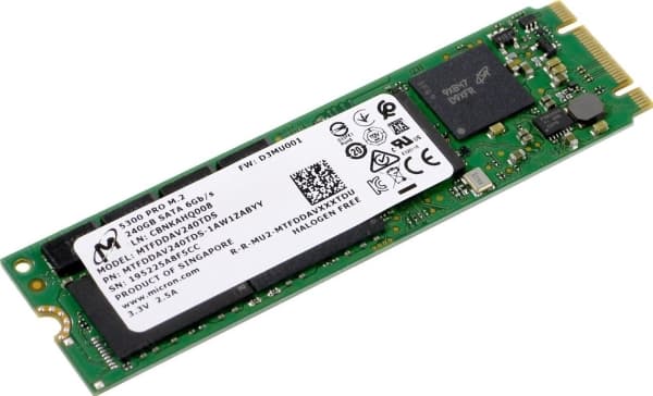 Fujitsu - SSD - 240 GB - intern - M.2 - SATA 6Gb/s - for PRIMERGY RX2520 M5, RX2530 M4, RX2530 M5, RX2530 M6, RX2540 M5, RX2540 M6, TX2550 M5