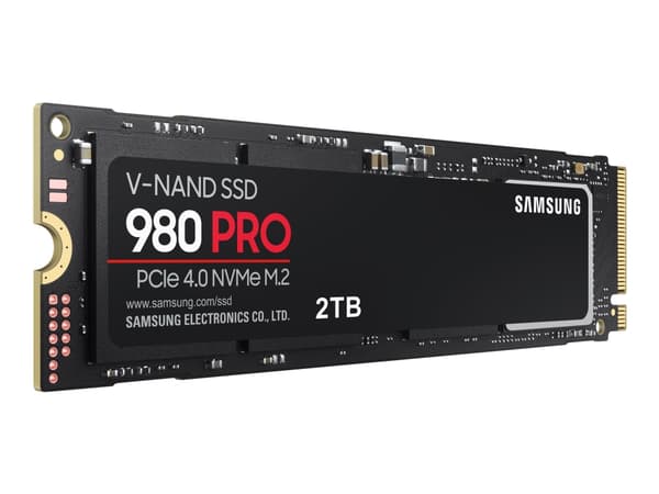 Samsung 980 PRO MZ-V8P2T0BW - SSD - kryptert - 2 TB - intern - M.2 2280 - PCIe 4.0 x4 (NVMe) - buffer: 2 GB - 256-bit AES - TCG Opal Encryption