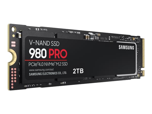 Samsung 980 PRO MZ-V8P2T0BW - SSD - kryptert - 2 TB - intern - M.2 2280 - PCIe 4.0 x4 (NVMe) - buffer: 2 GB - 256-bit AES - TCG Opal Encryption