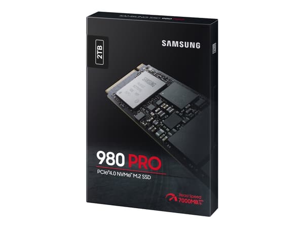 Samsung 980 PRO MZ-V8P2T0BW - SSD - kryptert - 2 TB - intern - M.2 2280 - PCIe 4.0 x4 (NVMe) - buffer: 2 GB - 256-bit AES - TCG Opal Encryption