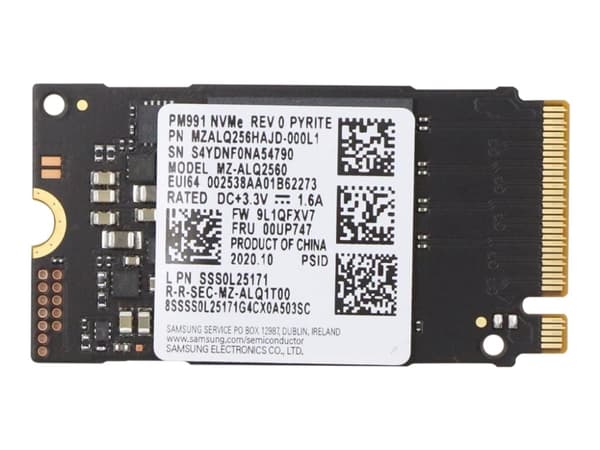 Samsung - SSD - 256 GB - inbyggd - M.2 2242 - PCIe 3.0 x4 (NVMe) - FRU - för IdeaCentre C5 14IMB05; G5 14AMR05; IdeaCentre Mini 5 01IMH05; ThinkCentr