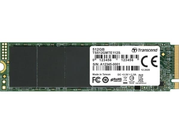 Transcend 112S - SSD - 512 GB - intern - M.2 2280 (dobbelsidig) - PCIe 3.0 x4 (NVMe)