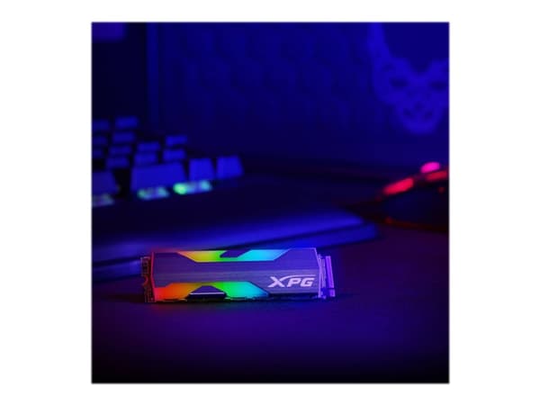 ADATA XPG Spectrix S20G RGB - SSD - 1 TB - sisäinen - M.2 2280 - PCIe 3.0 x4 (NVMe) - 256-bittinen AES - integroitu jäähdytyselementti
