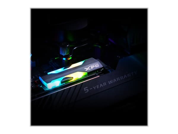 ADATA XPG Spectrix S20G RGB - SSD - 500 GB - inbyggd - M.2 2280 - PCIe 3.0 x4 (NVMe) - 256 bitars AES - integrerad kylfläns