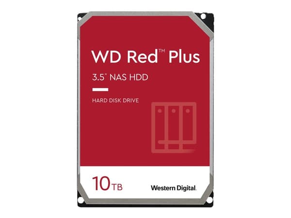 WD Red Plus NAS Hard Drive WD101EFBX - HDD - 10 TB  - 3.5" - SATA 6Gb/s - 7200 rpm - Buffer: 256 MB - Bulk