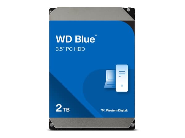 WD Blue WD20EZBX - Hårddisk - 2 TB - intern - 3,5" - SATA 6Gb/s - 7200 rpm - buffert: 256 MB