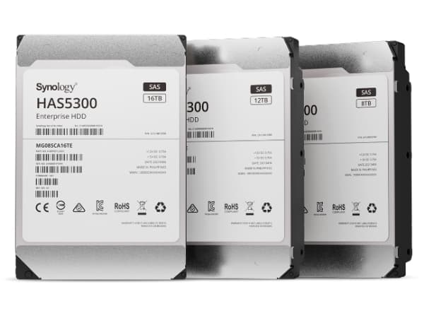 Synology HAS5300 - Harddisk - 12 TB - intern - 3.5" - SAS 12Gb/s - 7200 rpm - buffer: 256 MB - for Synology SA3200D, SA3400, SA3600; High Density HD6