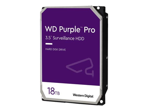 WD Purple Pro WD181PURP - Hårddisk - 18 TB - intern - 3,5" - SATA 6Gb/s - 7200 rpm - buffert: 512 MB