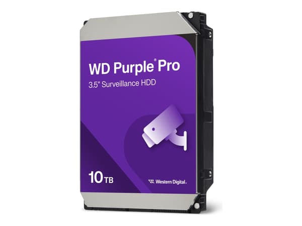 WD Purple Pro WD101PURP - Hårddisk - 10 TB - intern - 3,5" - SATA 6Gb/s - 7200 rpm - buffert: 256 MB