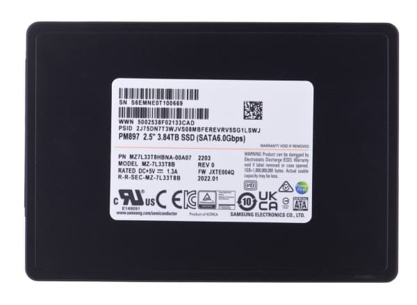 Samsung PM897 MZ7L33T8HBNA - SSD-levy - 3,84 TB - sisäinen - 2,5" - SATA 6Gb/s