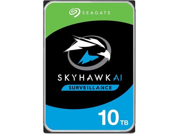 Seagate SkyHawk AI ST10000VE001 - harddisk - 10 TB - intern - 3,5" - SATA 6 Gb/s - 7200 rpm - buffer: 256 MB