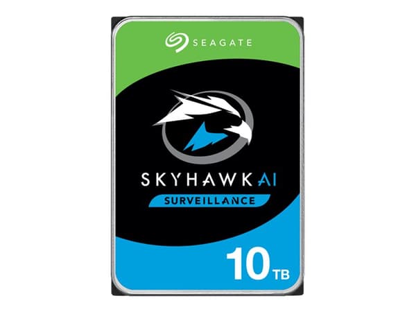 Seagate SkyHawk AI ST10000VE001 - harddisk - 10 TB - intern - 3,5" - SATA 6 Gb/s - 7200 rpm - buffer: 256 MB