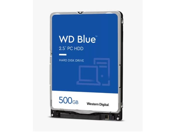 WD Blue WD5000LPZX - Harddisk - 500 GB - intern - 2.5" - SATA 6Gb/s - 5400 rpm - buffer: 128 MB
