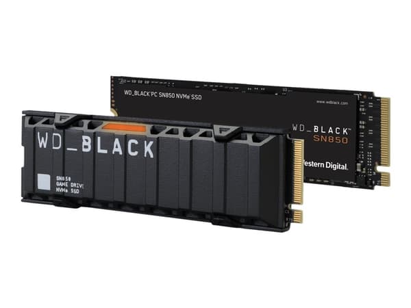 WD Black SN850 NVMe SSD WDBAPZ0010BNC - SSD - 1 TB - inbyggd - M.2 2280 - PCIe 4.0 x4 (NVMe) - integrerad kylfläns