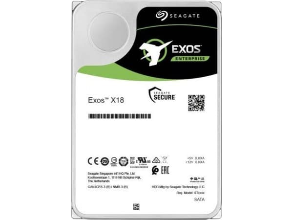 Seagate Exos X18 ST10000NM020G - Hårddisk - krypterad - 10 TB - intern - SATA 6Gb/s - 7200 rpm - buffert: 256 MB - Självkrypterande enhet (SED)