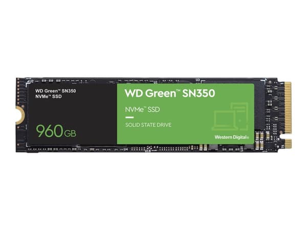 WD Green SN350 NVMe SSD WDS960G2G0C - SSD - 960 GB - inbyggd - M.2 2280 - PCIe 3.0 x4 (NVMe)