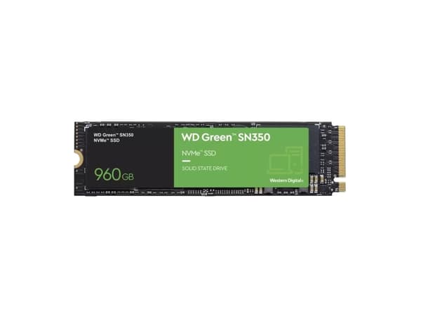 WD Green SN350 NVMe SSD WDS960G2G0C - SSD - 960 GB - inbyggd - M.2 2280 - PCIe 3.0 x4 (NVMe)